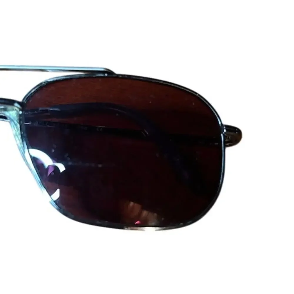 Vintage Stetson Zyloware 058 Aviator Sunglasses Brown Lenses Metal Frame USA